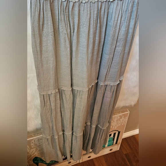 Rebellion Boho Longline Lace-Trim Maxi Dress - Picture 3 of 9